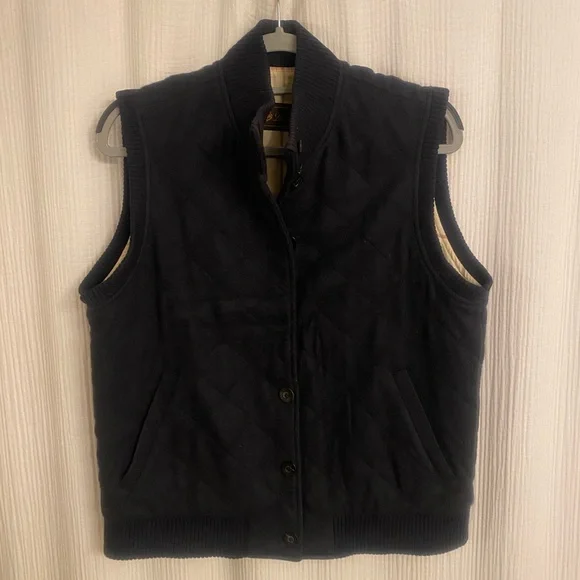 Loro Piana Dark Navy Blue Cashmere Quilted Vest - Picture 1 of 14